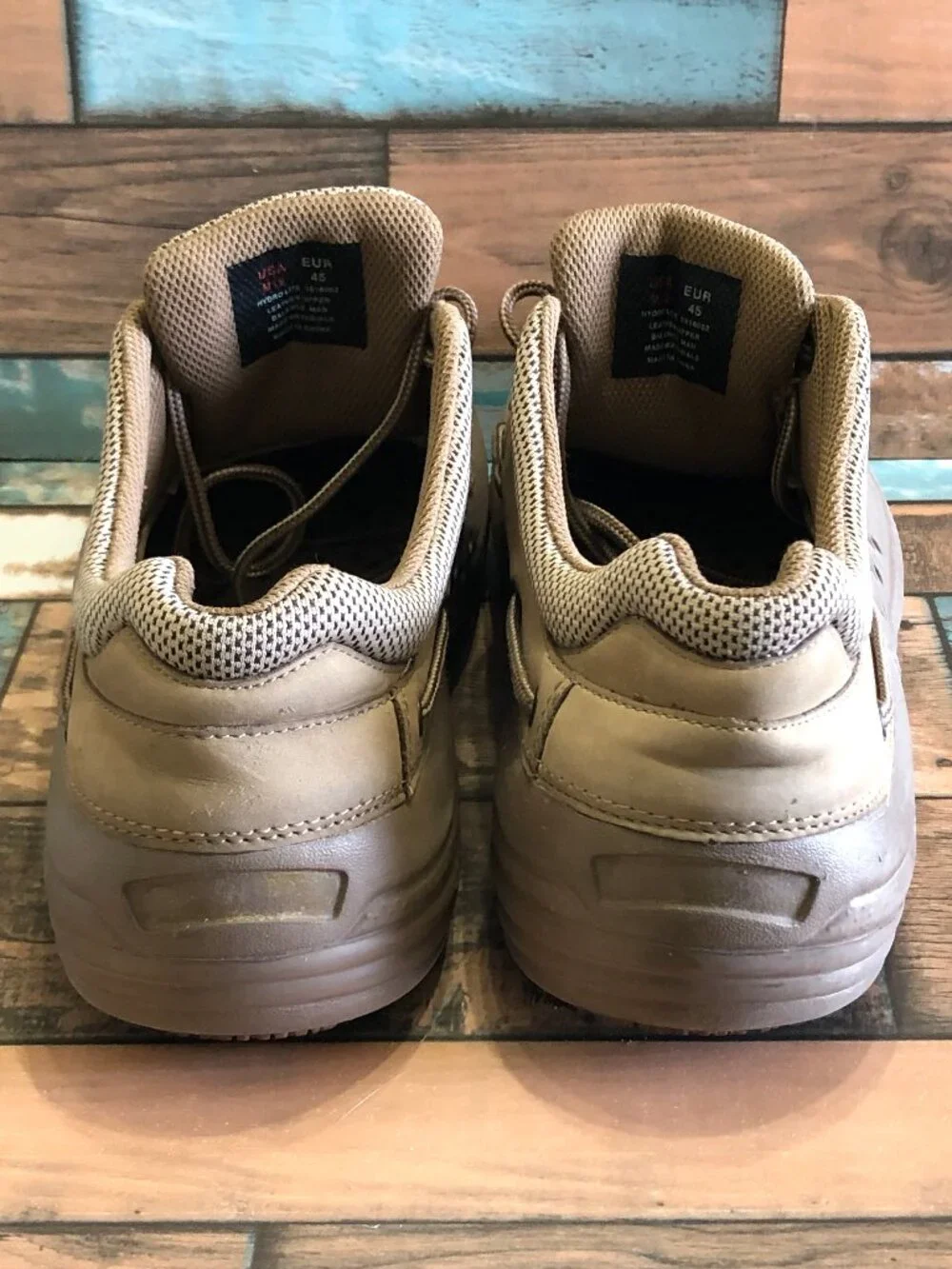 World Wide Sportman HydroLite Boat Fishing Shoes Men's Size 12 Leather Upper Tan